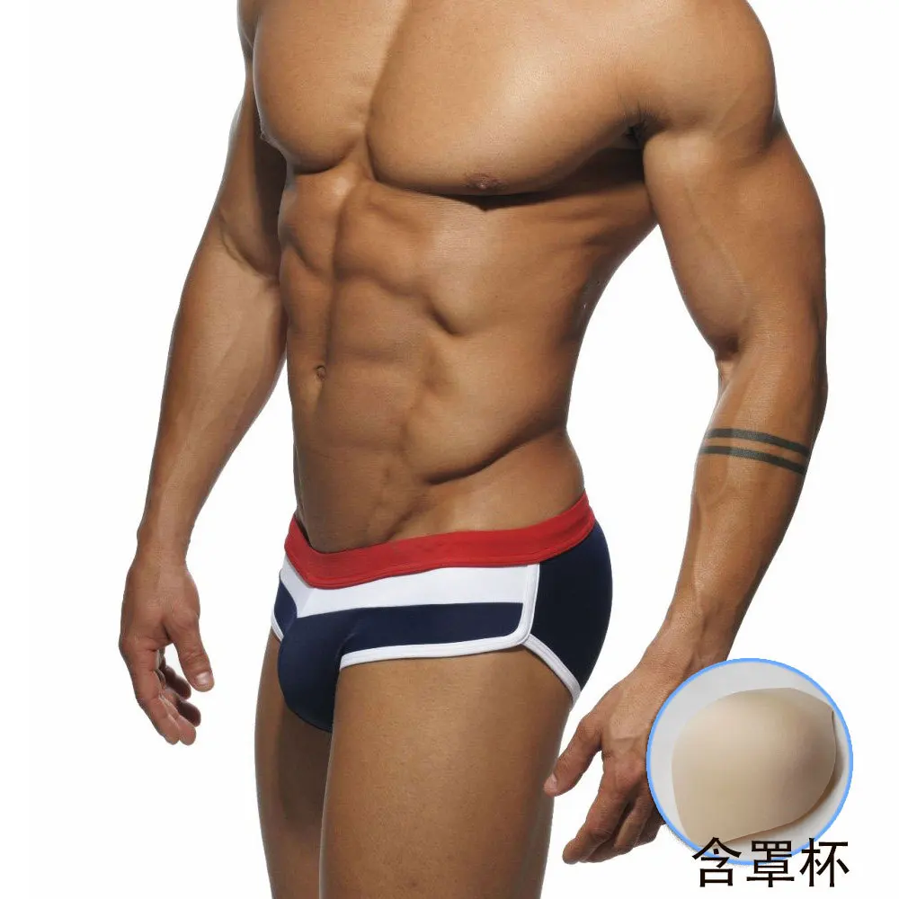Купальный костюм ming для мужчин, пляжный бассейн, сексуальный купальный костюм, Горячие плавки, плавки Speedo, одежда для плавания для мужчин, с низкой талией, с принтом, для мальчиков, одежда для плавания с губкой - Color: 10