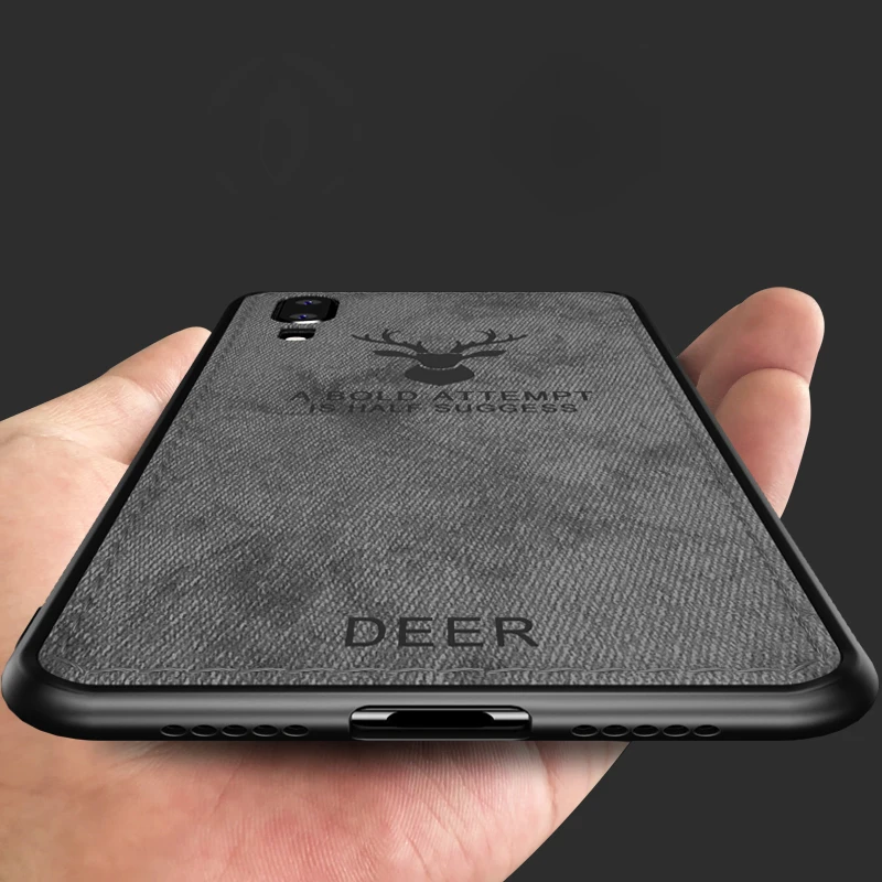 

For Huawei P20 Pro Case Silicone Edge fabric Back Cover Case for Huawei P20Pro Deer Pattern Case coque for Huawei P20 P 20