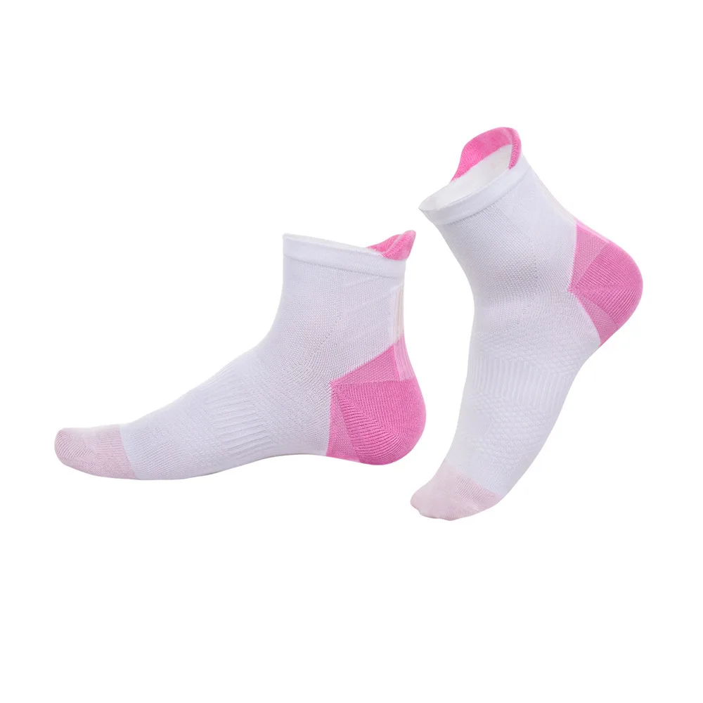 Short Compression Socks Women Men Running Outdoor Sports Hiking Cycling Foot Plantar Fascia Pressure Profession Socks Nylon - Цвет: Bai Fen