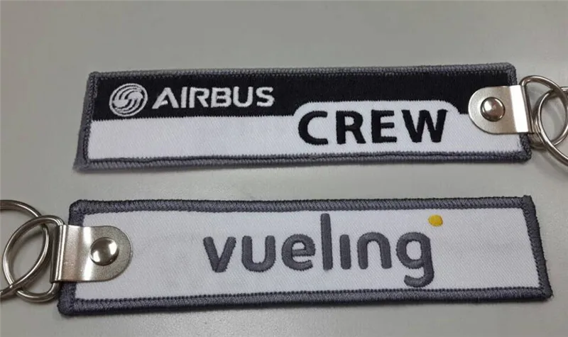 Vueling брелок для ключей с экипажем аэробуса мотоцикла красной вышивкой|airbus crew|airbus