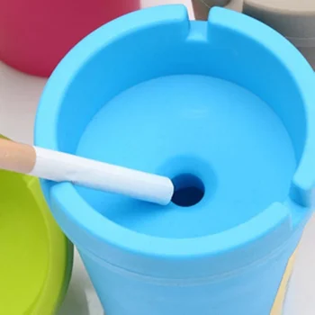 

Portable Auto Car Truck Cigarette Smoke Ashtray Double Layer Candy Colors ABS Ash Cylinder Cup Holder -Drop