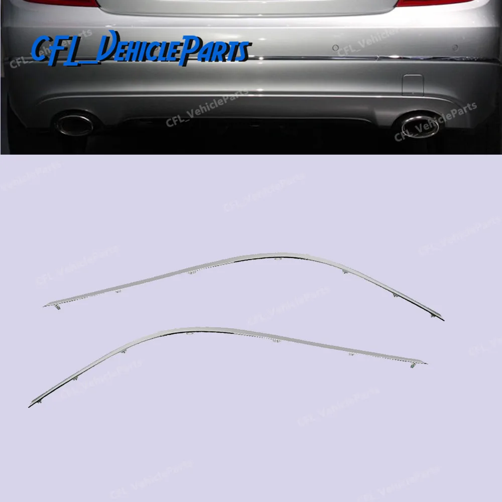 

Chrome Rear Left Right Bumper Moulding Trim 2048852921 2048853021 For Mercedes Benz C-Class C250 C350 C63 2012 2013 2014