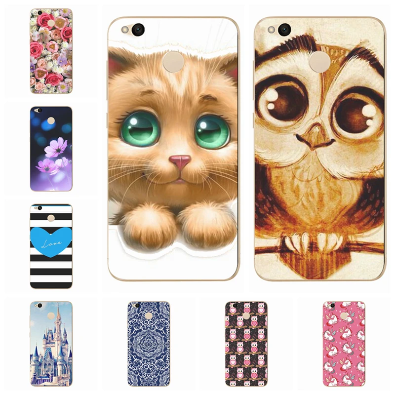 Чехол для телефона Xiaomi Redmi 4X Note 4 4A 3 Cute Mi A1 Pro мягкий чехол из ТПУ с рисунком цветов