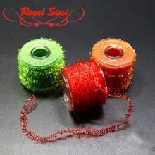 10 optional Colors spooled cactus Tinsel Chenille yarn Crystal Flash spiky fly tying yarn bonefish streamer
