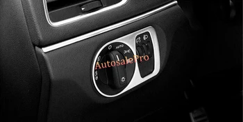 

Stainless Console Dashbaord Interior Headlight Switch Frame Cover trim 1pcs For Audi Q3 2012-2015