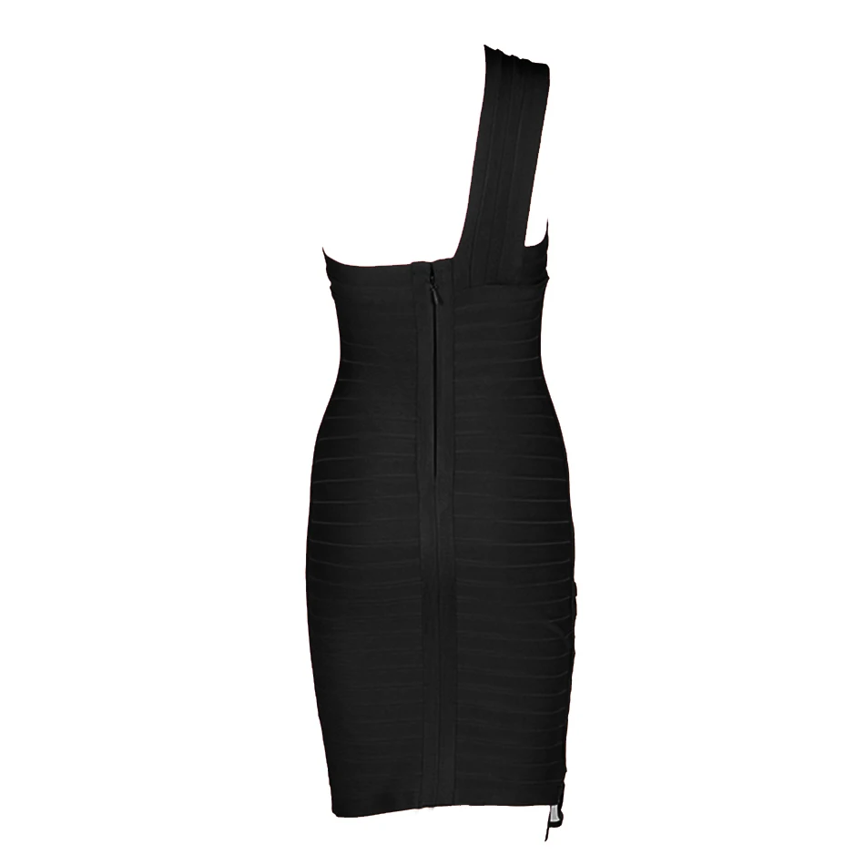 Женское Открытое платье без рукавов на одно плечо, на шнуровке, цвета хаки, черный, облегающее, вечерние, знаменитостей, Бандажное, рождественское платье, Vestido