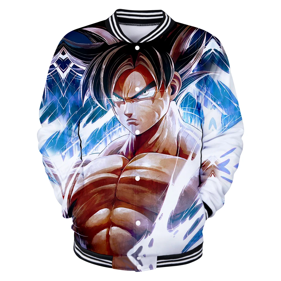 

Fashion Anime Dragon Ball Z 3D Baseball Jacket Men And Women Cartoon Goku Super Saiyan Sweatshirt Hip Hop Cool 2018 Tracksuits