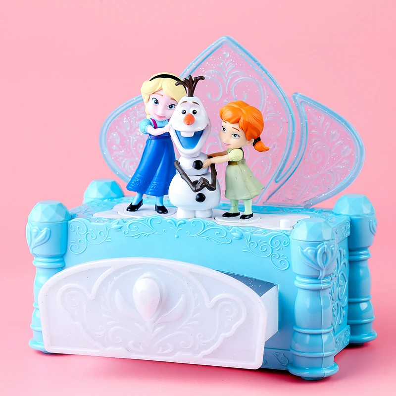 Disney Frozen музыкальная шкатулка принцесса Эльза Анна Олаф фигурки модель игрушки