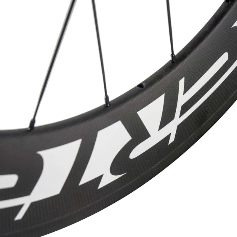 Superteam 700C 88mm Clincher Tubular Road Bike Carbon Wheels 23mm Width Bicycle Wheelset
