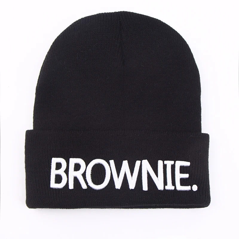 BLONDIE BROWNIE, высокое качество, лидер продаж, бини для девушек, подарки для нее, вязанные шапочки Skullies, капот, зимние шапки, Бренд
