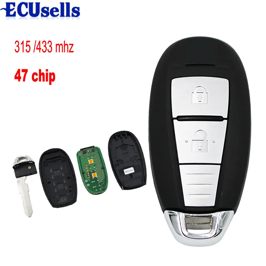 

OEM Keyless Entry 2 Buttons Smart Remote Car Key for Suzuki Vitara 315 MHZ 433MHZ With 47 Chip Original Key
