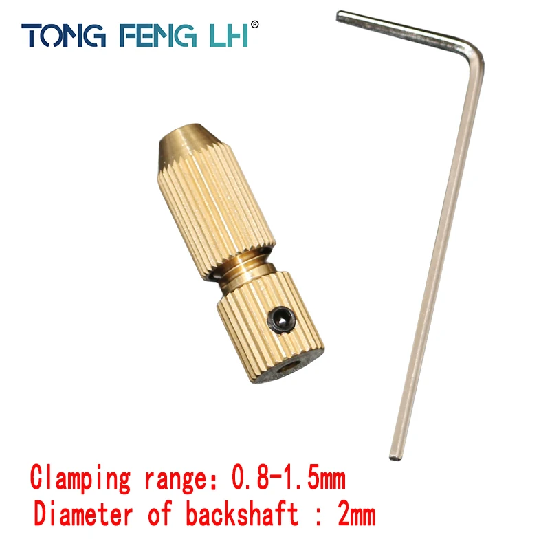 

2.3mm Brass Electric Motor Shaft Clamp Fixture Chuck Mini Small For 0.8mm-1.5mm Drill Micro Drill Bit Clamp Fixture Chuck