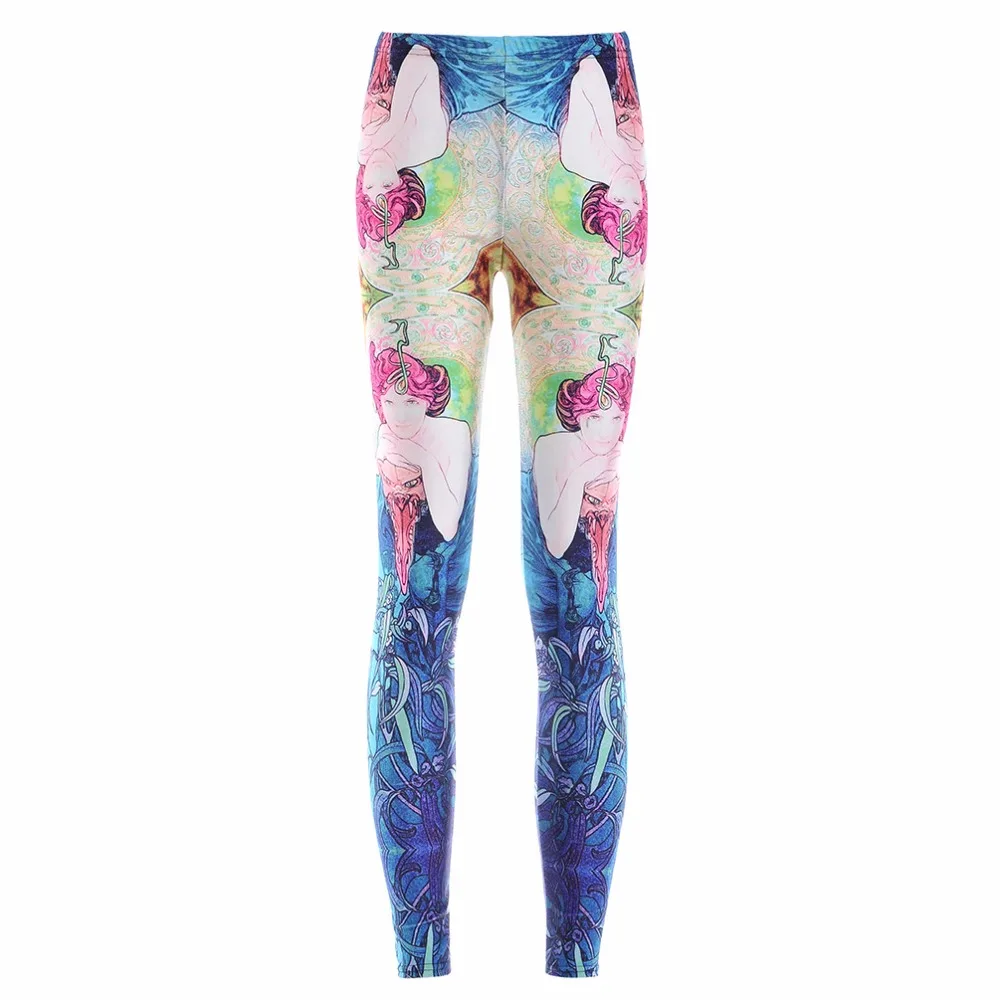 

Hot Sale New Arrival Women Yoga Pant Sports Gym Leggings Lady Elastic Running Tights Mermaid Digital Print Free Shipping Z055