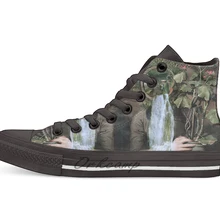 Взгляните на герань. Повседневная Высокая холщовая обувь кеды для дропшиппинг