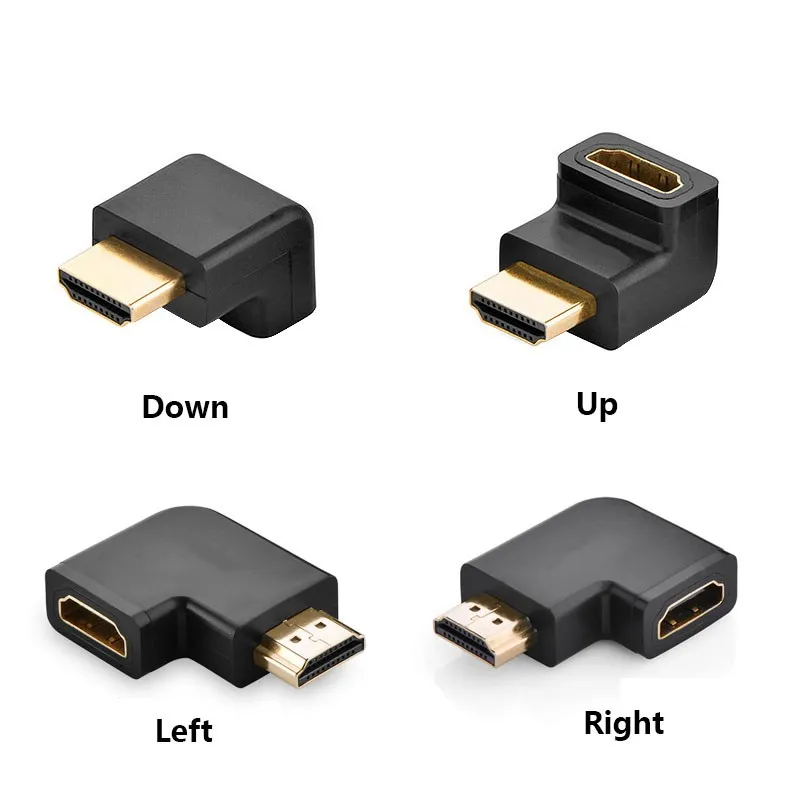 

HDMI Male to HDMI Female Cable Adapter Converter Extender 90 Degrees Angle 270 Degrees Angle for 1080P HDTV HDMI Adapter