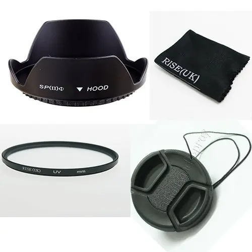 

67MM RISE(UK) UV Filter for Canon Nikon Sigma Tamron DSLR + Lens Hood & Cap
