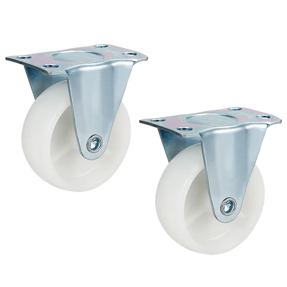 

UXCELL 2pcs 2.5/2/1.5inch Non-Swivel/M8x25mm/M12x25mm/Top Plate Mounted Furniture Casters 88/110/132lb Capacity Each Wheel