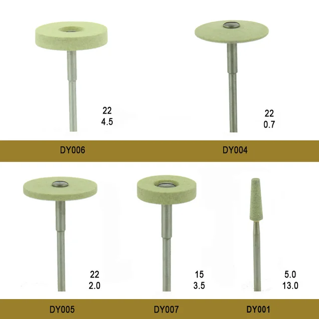 3pcs Dental Abrasive materials Diamond Stone burs and Dental wheels for
