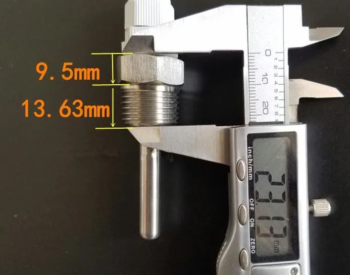 Thermowell. Длина 250 мм/300 мм резьба 1/2 дюйма (DN15) термометр из нержавеющей стали 304 для