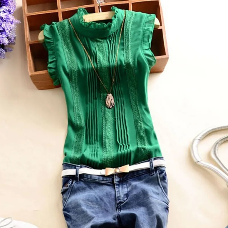 Womens Tops And Blouses Office Lady Casual Summer Blouse Top Retro Women Reffle Shirt Chiffon Blouse S-XL Womens Tops And Blouses Office Lady Casual Summer Blouse Top Retro Women Reffle Shirt Chiffon Blouse S-XL