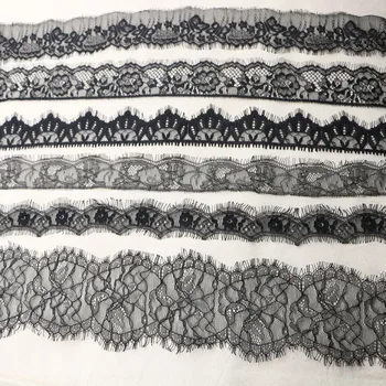 

9yards / a lot of eyelash lace DIY 4-5.5CM decoration of the high quality black lace wedding fabric random delivery