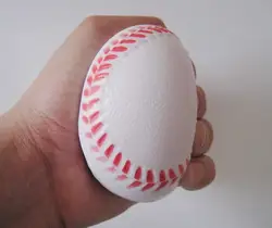 Бесплатная доставка 6.3 см диаметр ПУ вспененный материал бейсбольный мяч стресс, pu бейсбол сожмите мяч 6.3 см полиуретановая пена бесплатная