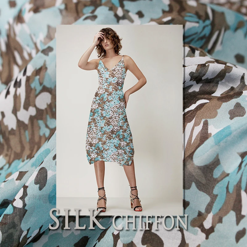 

Perspective silk chiffon fabric thin summer fabric dress silk fabric silk tulle fabric wholesale silk cloth