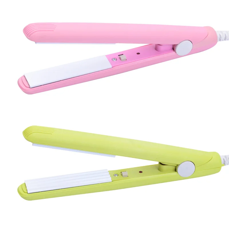 spesifikasi Mini Keramik Elektronik Pelurus Rambut Besi Straightening Bergelombang Besi Chapinha Rambut Crimper Alat Styling 220 V
