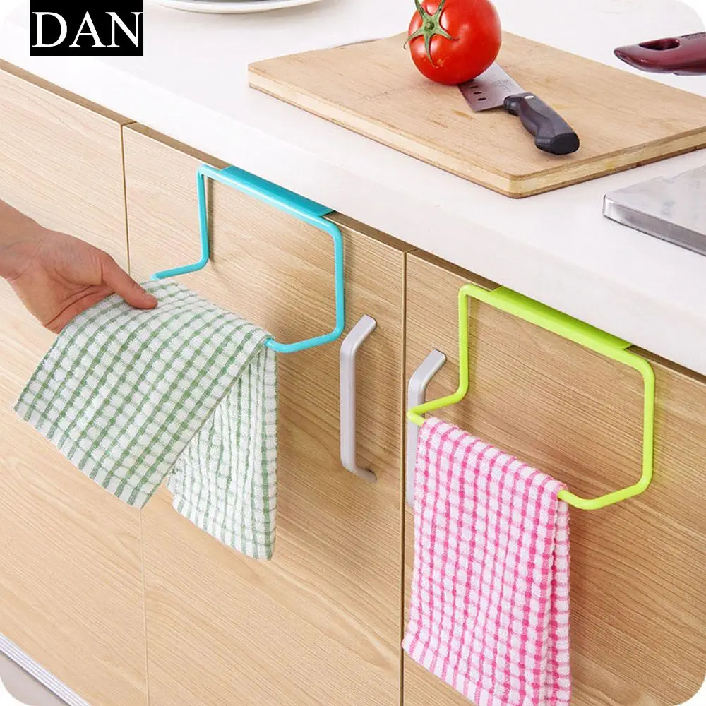 1Pc Over Door Tea Towel Holder Rack Rail Cupboard Hanger Bar Hook 