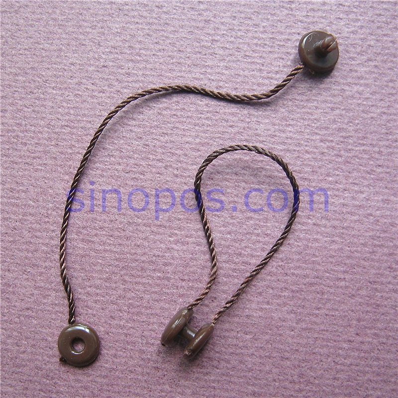 

Short Tag String 10cm With Round Button Clip, jewelry accessories garment glasses hang tag seal thread cord rope loop lock pins