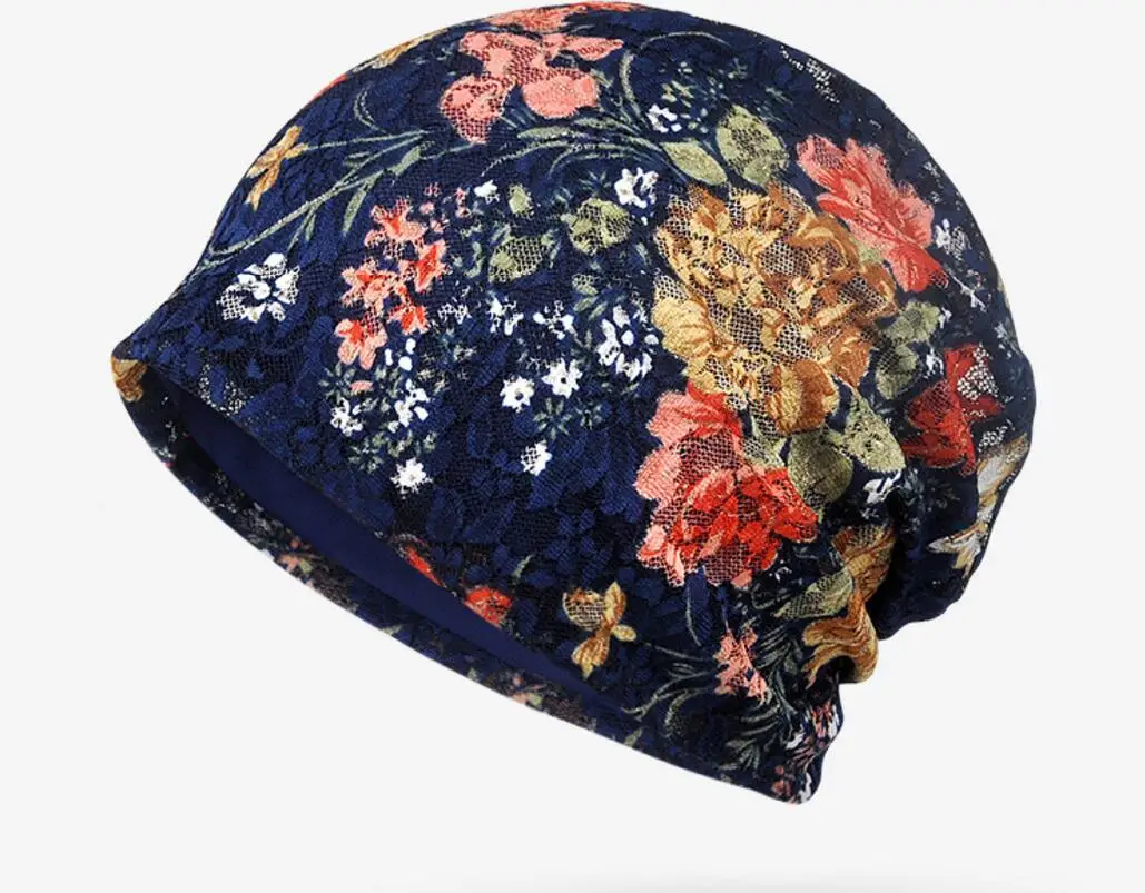 Bulk Hats 50pcs Cheap Floral Slouchy Beanies Caps for Women Nice Spring