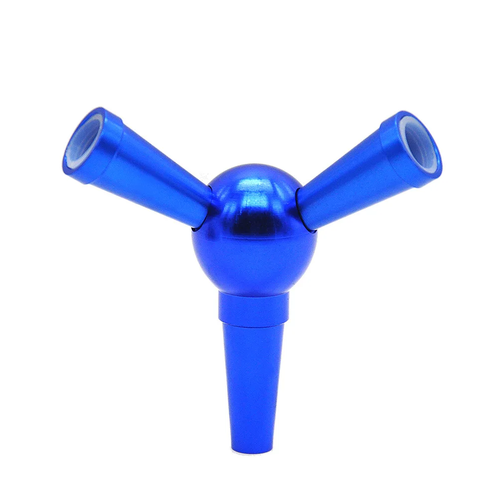 1 шт. высококачественные металлические аксессуары для кальяна трубчатая трубка преобразователь головка преобразования распределительная труба несколько цветов - Цвет: Синий