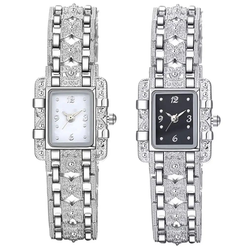 

Newly Fashion Women Rectangular Dial Alloy Linked Strap Band Analog Quartz Wrist Watch