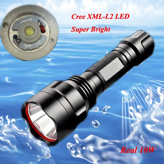 

20pcs/lot New CREE XML-L2 10W Super Bright Led Flashlight Torch Free Shipping
