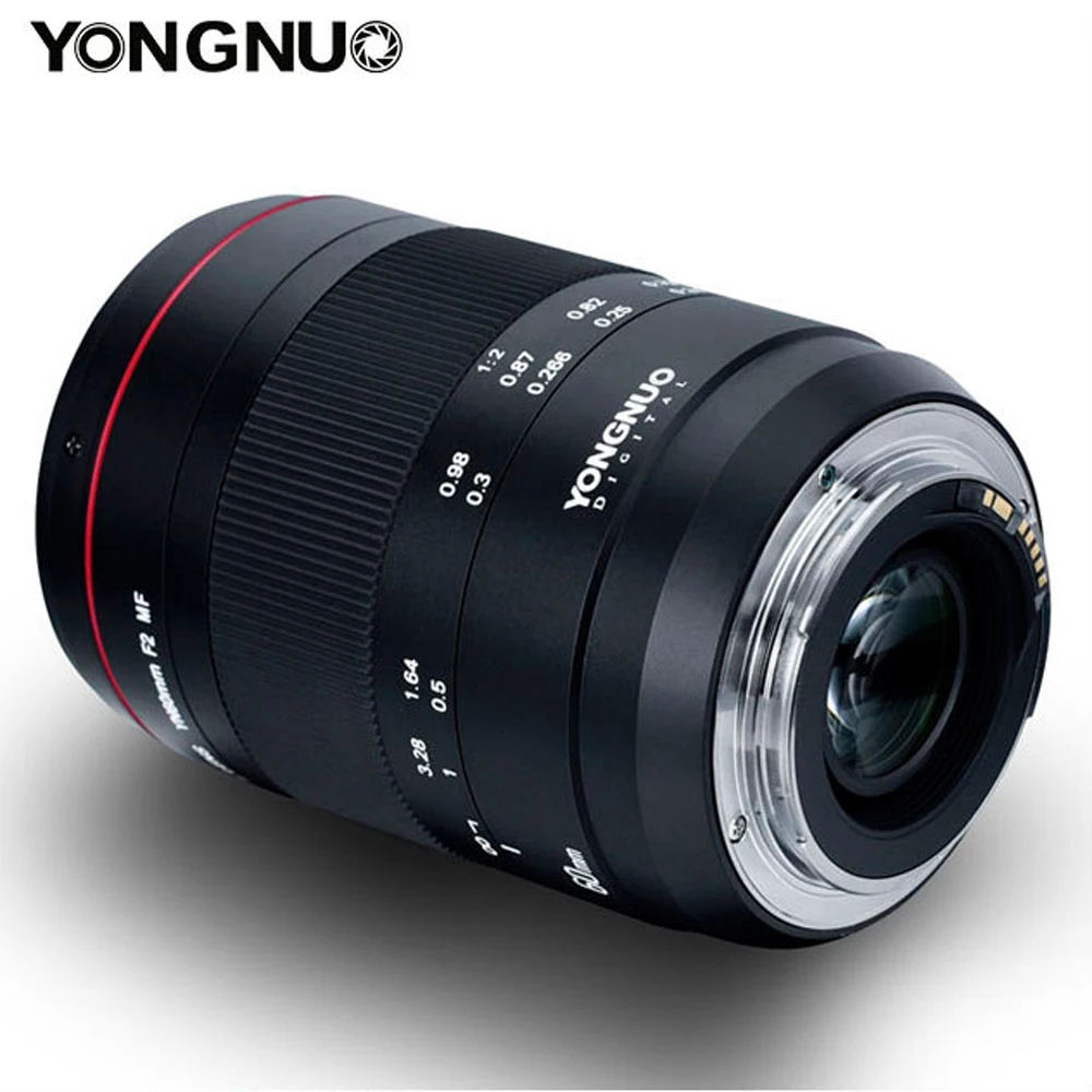 Объектив YONGNUO YN60mm F2 MF 0,234 m макро объектив с ручной фокусировкой для Canon EOS 70D 5D2 5D3 600D DSLR камера объектив