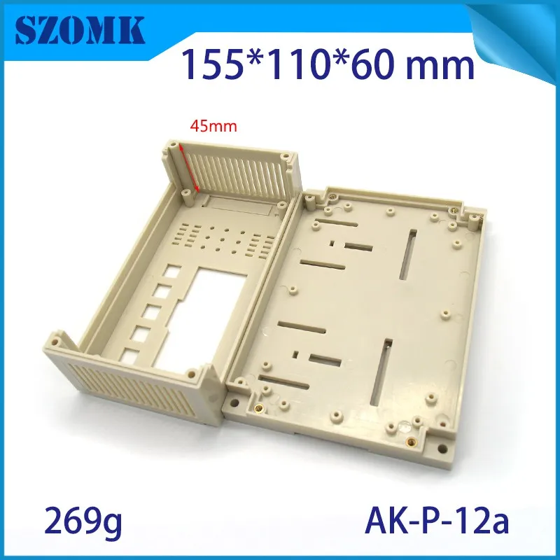 szomk plastic box for electronics project din rail enclosure with connectors terminal blocks electrical plastic outlet boxes control enclosure junction housing (2)