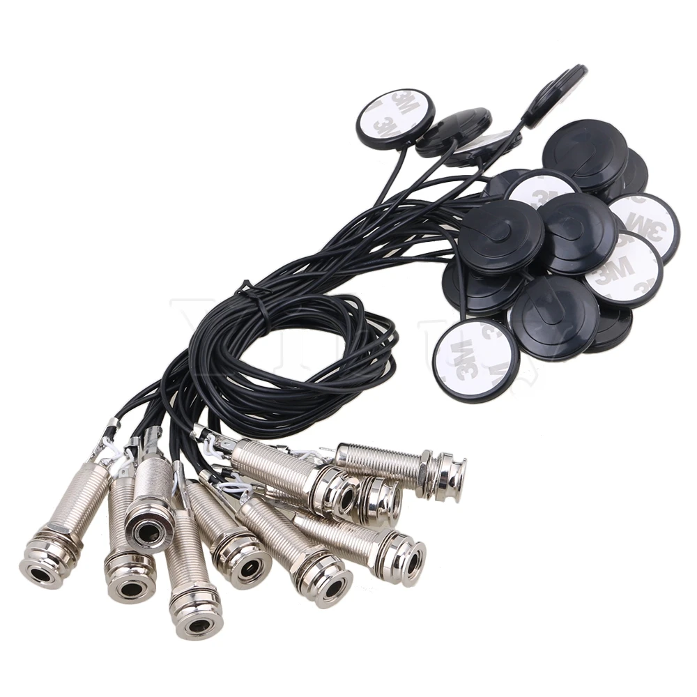 

Yibuy 50xMandolin Dual Twin Internal Sensor Transducer Pickup with Endpin Jack