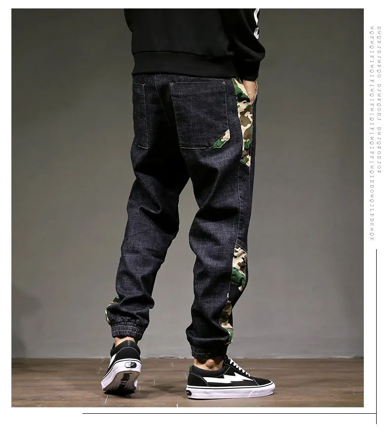 HMILY Брендовые мужские джинсы, Свободные повседневные штаны для бега, swag, мужские спортивные штаны в стиле хип-хоп, байкерские штаны для бега, армейские зеленые брюки для молодых людей