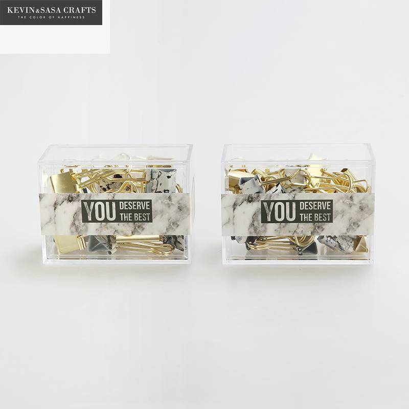 

12/25Pcs Marble Metal Binder Clips Paper Clip 19mm/25mm Office Learning Supplies Luxury Office Supplies Office Tools Gift Set