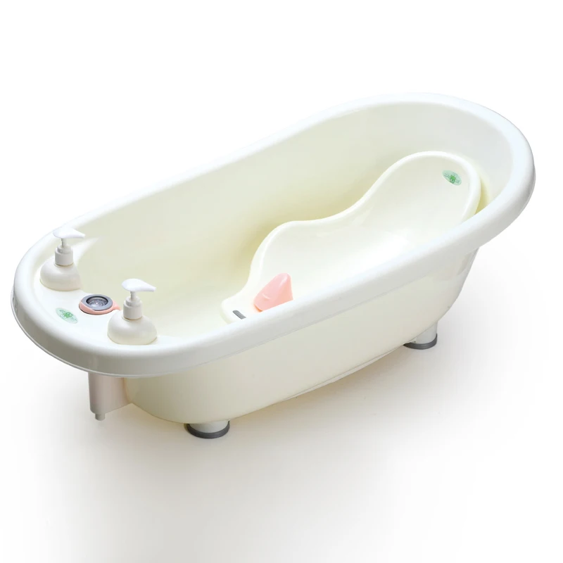 Newborn cheap baby bathtub with temperature, plastic bath tub for kids