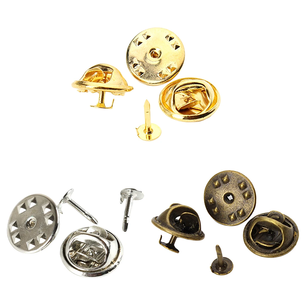 50 Sets Tie Tacks Blank Pins with Butterfly Pinch Back Pins Clutch Back Lapel Scatter Pin fit Handmade Tie tacks, Jewelry making