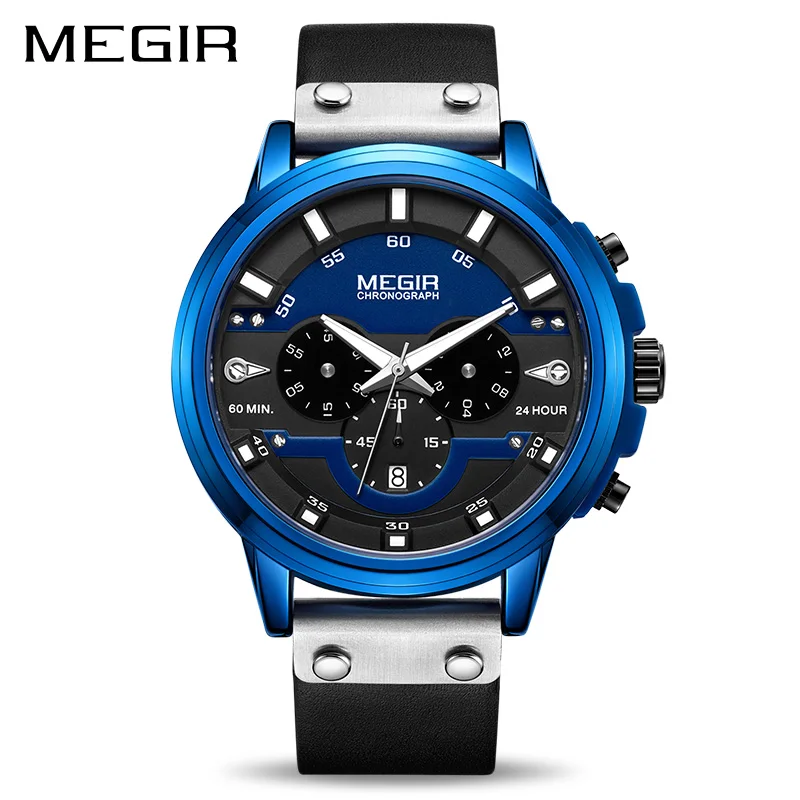 

MEGIR Watch Men Sport Waterproof Mens Watches Top Brand Luxury Quartz Wristwatch Clock Hour Relogio Masculino Erkek Kol Saati