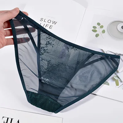 

High Quality Women's Cotton Panties Seamless Lace Transparent Panties Black Comfortable Ladies Lace Briefs Female Underpants