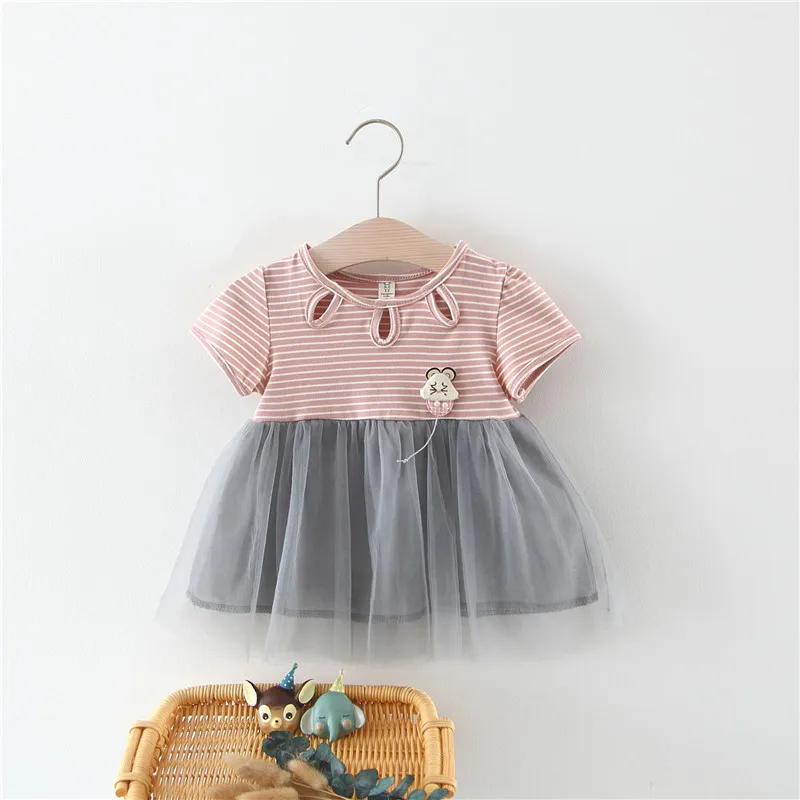 

MUQGEW Newborn Kids Baby Girl Striped Tulle Patchwork Tutu Princess Party Dress cute fashion sukienki dziewczynka #sg