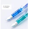 Transparent Fountain pen Crystal impression Extra fine nib ink pens calligraphy writing Stationery Office school supplies A6215 ► Photo 2/6