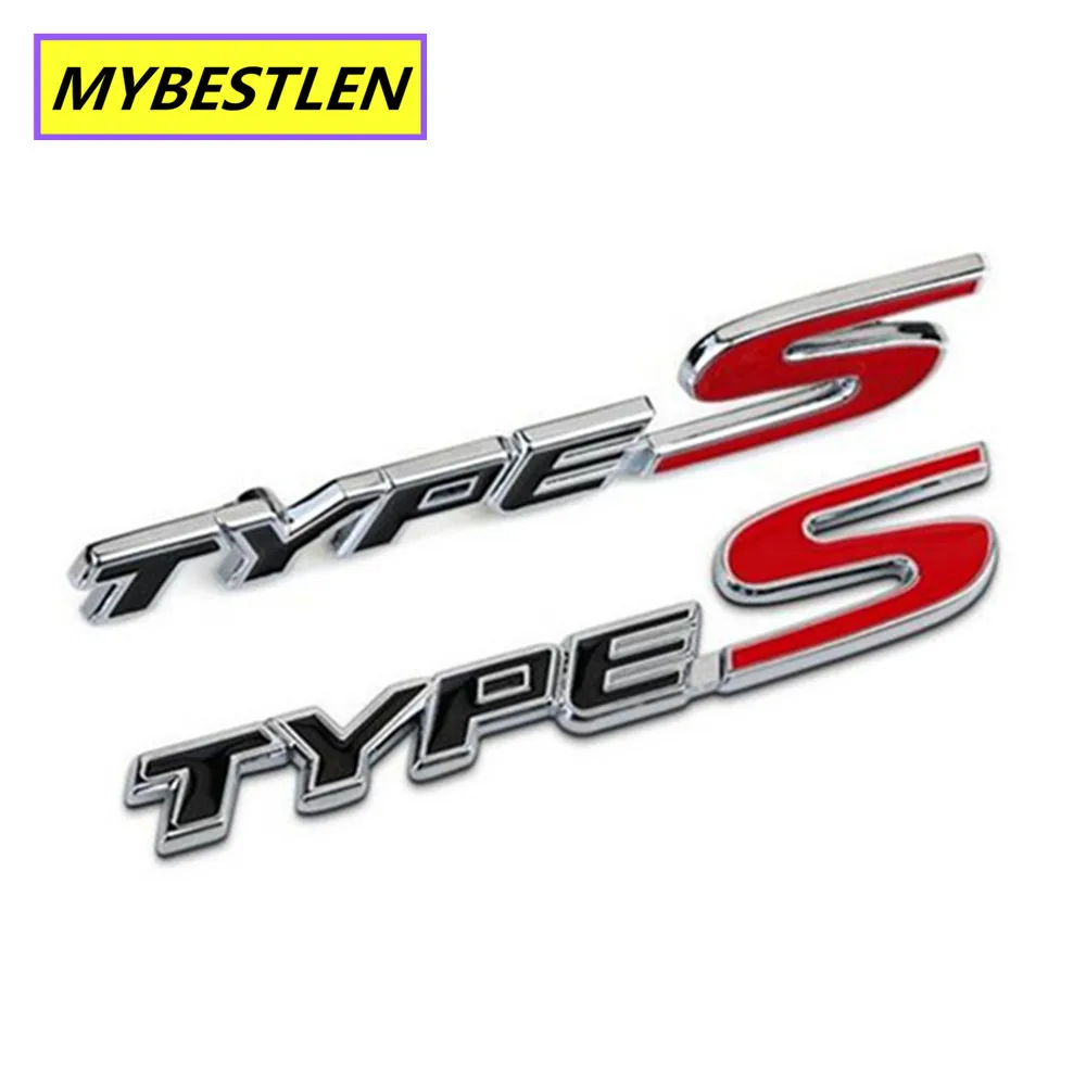

GR-EB13 3D Chrome Metal Zinc TYPE S Car Styling Refitting Trunk Logo Emblem Mark Sticker Grille For Honda Civic CR-V Jade