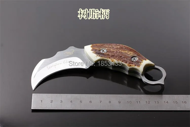 Уличный нож Karambit, охотничьи ножи, походный инструмент, тактический нож для выживания, нож из нержавеющей стали, коготь скорпиона