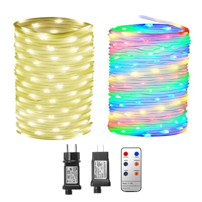 

Waterproof Warm White/Colorful LED String Water Pipe Fairy Pool Copper 10x136LED String Lights Festival Wedding Decor US/EU