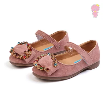 

Spring Autumn girls shoes kids casual shoes children vintage shoes baby flats shoes fashion big metal crystal suede 1 to 12 yrs