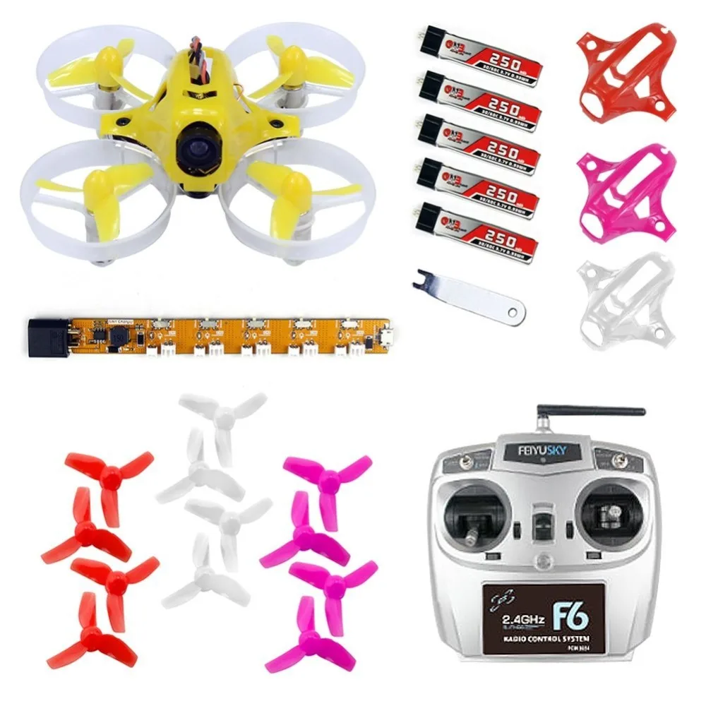 

Yellow Tiny6 RTF Mini RC FPV Racing Drone Kingkong Quadcopter with 800TVL Camera Feiyusky F6 RC Transmitter F20023